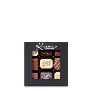 KW26/13 WIELKANOCNA KOLEKCJA 9 PRALIN Z LOGO