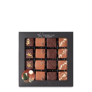 Świąteczna Kolekcja 16 Pralin bez Dodatku Cukru